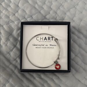 Silver and Red Charm Bracelet